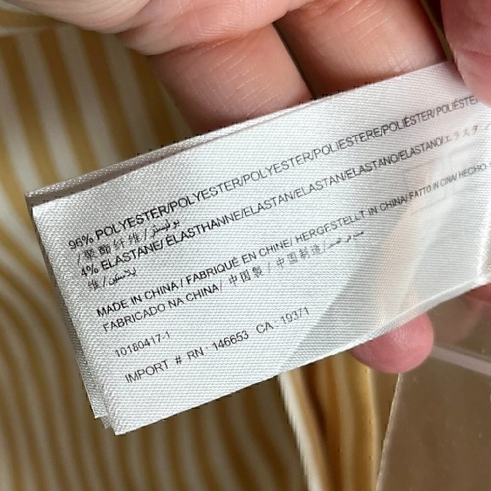 C/Meo Collective Gold Striped Button Down Tie Blo… - image 3